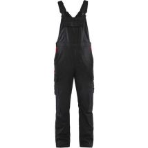 Blaklader - Salopette de travail stretch 2D Noir/Rouge - Taille 50 - Coton/Polyester - Courtes - EPI