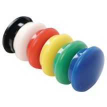 Aimants Ronds Standard 22mm Assortis - Lot de 6 - Plastique Recyclable