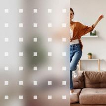 Film Repositionnable Dépoli À Carrés Blancs 60cm - Luminis