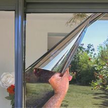 Film Électrostatique Miroir Sans Tain Anthracite 60cm
