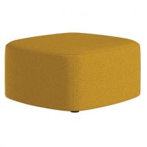 Grand Pouf Abbey Tissu Jaune