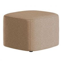 Quadrifoglio - Pouf Abbey Tissu Beige - 57x53x45 cm - Assise Confortable - Intérieur