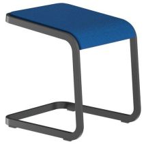 Quadrifoglio - Tabouret bas C-Stool Anthracite et Bleu - Hauteur 51 cm - Assise Confortable M1
