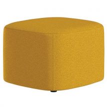 Petit Pouf Abbey Tissu Jaune