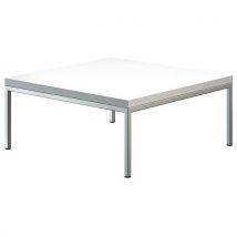 Table Basse Finition Blanc Piétement Alu