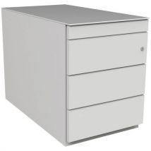 Caisson Mobile En Métal Haut - 3 Tiroirs - Gris