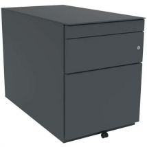Caisson Mobile En Métal Haut - 2 Tiroirs - Anthracite