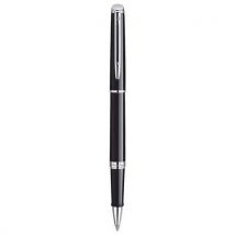 Waterman - Stylo Roller Hémisphère Laque Noire - Pointe Moyenne - Encre Noire - Idéal Cadeau
