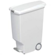 Slim Step Can 40l Simpele Human Couleur: Blanc
