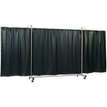 Cepro - Écran de soudure triptyque XL ROBUSTO - 180 cm hauteur - Vert - Mobile - Norme EN 1598