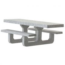 Table Bancs Béton Pmr Gris Anthracite