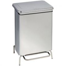 Conteneur Statique À Pedale Anti-feu Inox Brillant