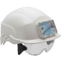 Casque Non Ventilé Spectrumcore Crémaillère Portebadge Blanc