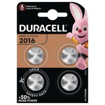Duracell - 4 Pile bouton Lithium 2016 - Pack de 4 - Duracell
