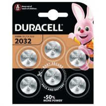Duracell - 6 Pile bouton Lithium 2032 - Pack de 6 - Duracell