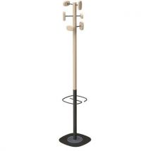Portemanteau Épi Sherwood 6 Patères Bois Et Noir Porte-parapluie