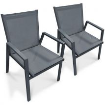 Fauteuil De Jardin Empilable Floride Gris Anthracite En Lot