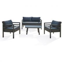 Salon De Jardin Lisbonne 4 Places Gris Anthracite
