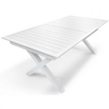 Table De Jardin Floride 180/240x100cm Blanc