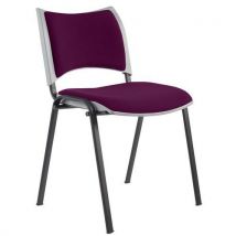 Chaises Yuma Coque Grise Dos Et Ass Fuschia Pieds Noir