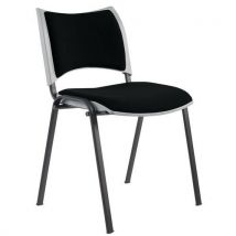 Chaises Yuma Coque Grise Dos Et Ass Noir Pieds Noir