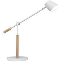 Lampe De Bureau Led Vicky - Bois Et Blanc - Unilux