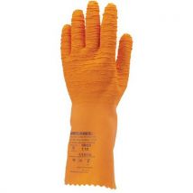 Gants De Manutention Eurostrong 3820 Latex Crépé 34 Cm - Orange - 10