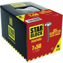 Vis Penture À Tête Large Bombée Torx - 7x50 - Boîte De 100
