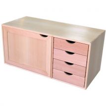 Caisson Bois 1 Porte Et 4 Tiroirs Pour Établi Mécanicien