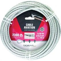 Câble Aviation En Acier Galvanisé - Ø6 Mm - 10 M