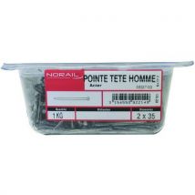 Pointe Tête Homme En Acier - 2.0x35 - Barquette 1kg