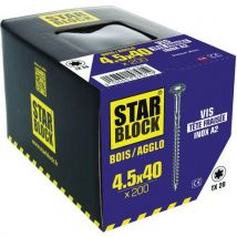 Vis Inox A2 À Tête Fraisée Torx - 4.5x40 Mm