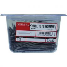 Pointe Tête Homme En Acier - 2.4x50 - Barquette 1kg