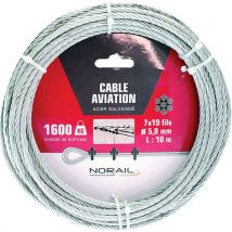 Câble Aviation En Acier Galvanisé - Ø5 Mm - 10 M