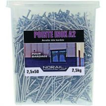 Pointe Annélée À Tête Plate Bombée - 2.5x50 Mm