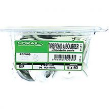 Tirefond À Bourrer Tête Hexagonale À Rondelle Ovale - 6x60