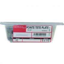 Pointe Tête Plate En Acier - 5.0x110 - Barquette 1kg