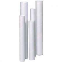 Lot de 24 - Tube Rond Bouchons Plastique Diam 60 Mm L640 Mm Kraft Blanc