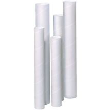 Lot de 24 - Tube Rond Bouchons Plastique Diam 50 Mm L620 Mm Kraft Blanc