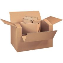 Caisse carton avec abattants - Triple cannelure - L117xl78xh86 cm - Robuste et pratique pour expéditions volumineuses