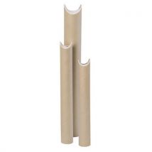Tube Rond Bouts Pincés Diam 60 Mm L420 Mm Kraft Beige