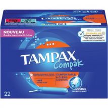 Lot de 8 - Tampon Compak Super Plus Boîte De 22 Tampax