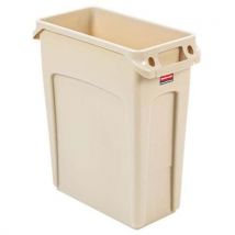 Rubbermaid - Collecteur Slim Jim Avec Conduits D'aération 60 L Beige