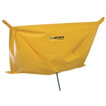 Justrite - Déflecteur de fuite plafond - Boucles - 1500x1500mm - Vinyle Jaune - Anti-pollution et déviation de fuite