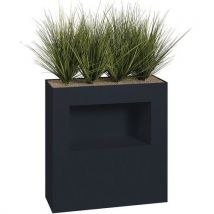 Jardinière Métal Avec Patins M1/niche H 90 Graminées Noir