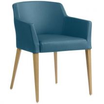 Bridge Colibri 4 Pieds Hêtre Naturel Tissu Velours Carabu Bleu Canard