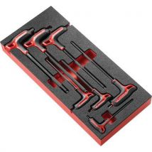 Facom - Jeu de 7 clés hexagonales en P - Module pour servante - Mousse - Rangement d'outils