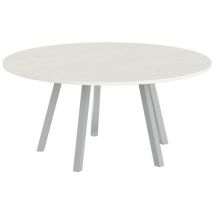 Table Réunion Evan Ø 160 Cm Pied Alu Plateau Pin