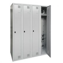 Armoire Séchante Industrie Propre 4 Colonnes Moraillon Gris