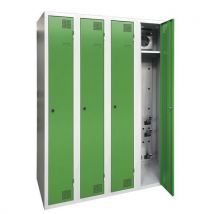 Armoire Séchante Industrie Propre - 4 Colonnes - À Clé Vert